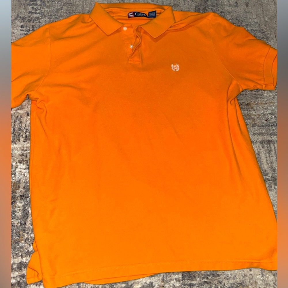 Vibrant Chaps Men's XL Orange Collared Polo Shirt